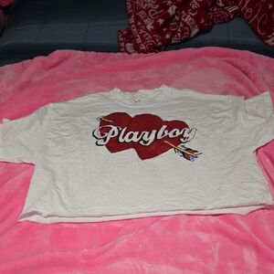 Playboy White Crop top.